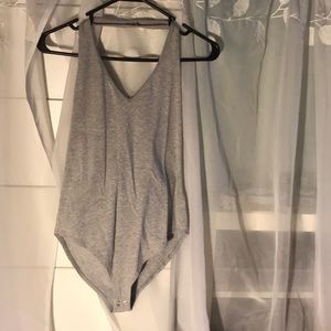 Body Suit Grey Halter